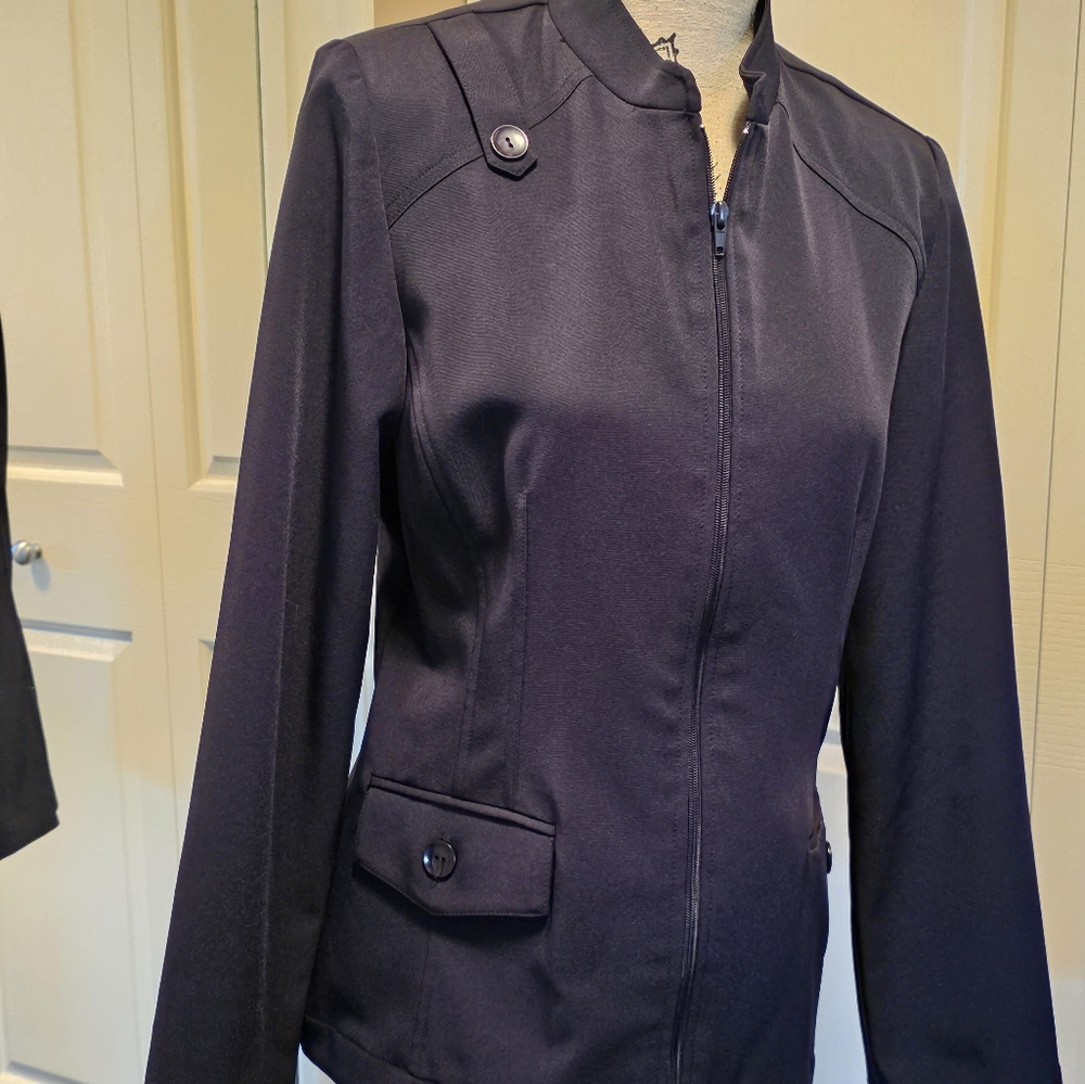 Vintage Optionally Navy Zip Blazer